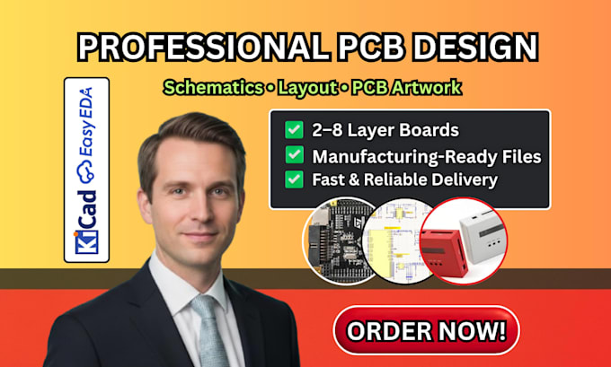 design professional pcb, schematics, and artwork