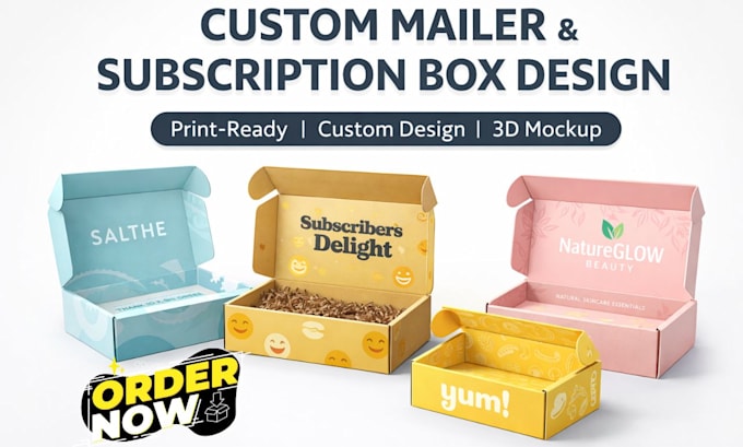 design a custom mailer box subscription box design packaging box