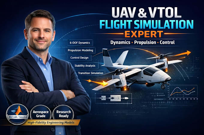 simulate flight dynamic, propulsion and control design for uav and vtol aircraft