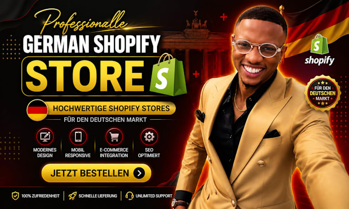 build a german shopify store, shopify dropshipping website development