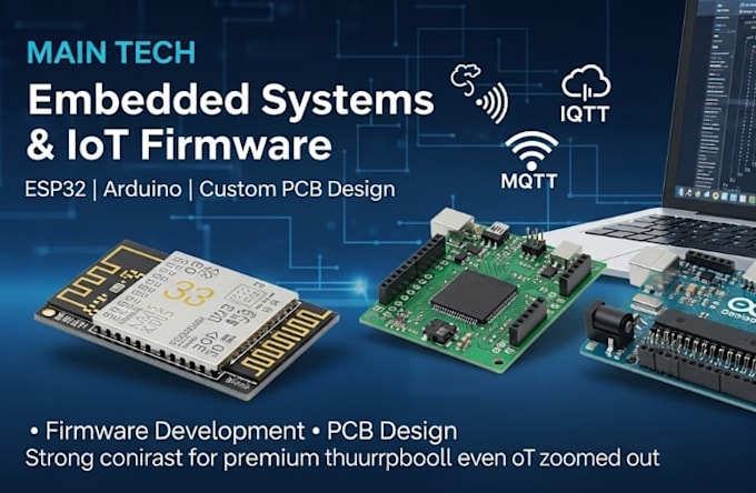 Develop embedded systems, pcb design, and iot firmware for esp32 and ...