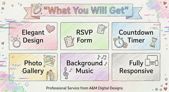 design and develop an interactive wedding invitation website