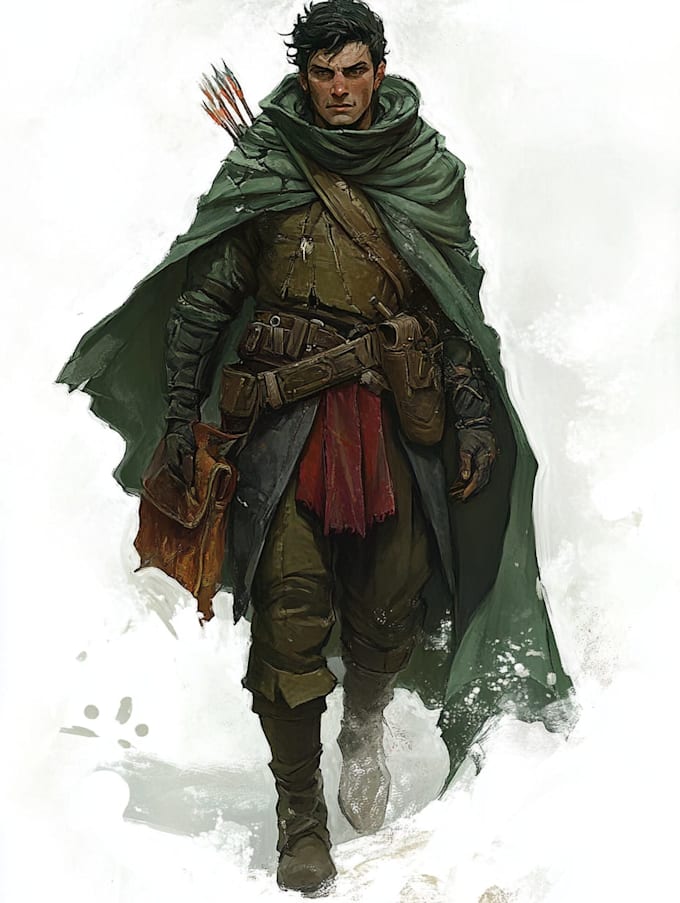 fantasy dnd character illustration
