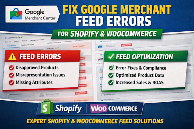 fix google merchant feed errors for shopify woocommerce
