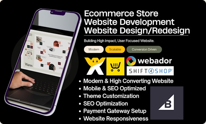 build ecwid store shopify store squarespace website bigcommerce store selz store