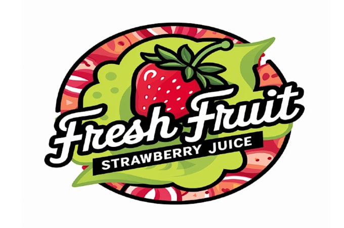 create creative and good looking strawberry logo design