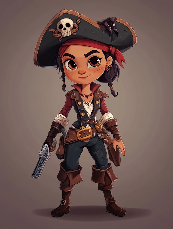 do a 2d character design and concept art for your game