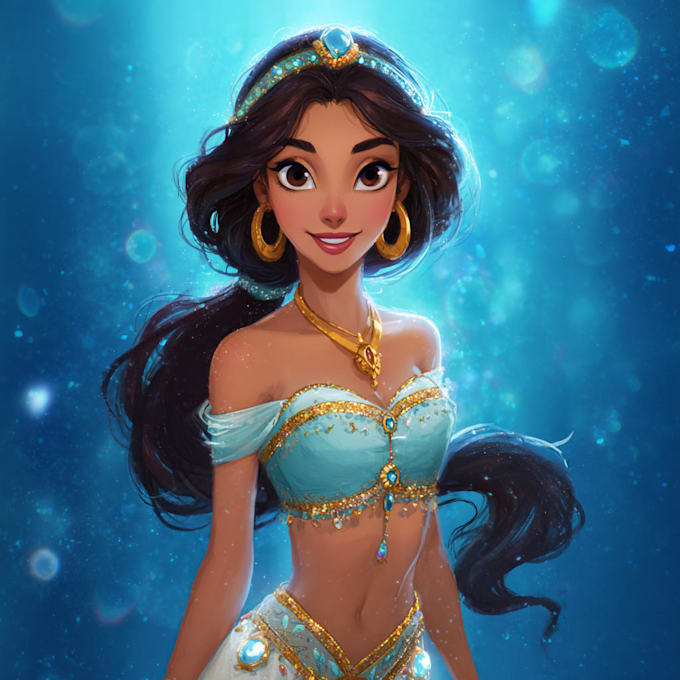 draw magical disney style art for you