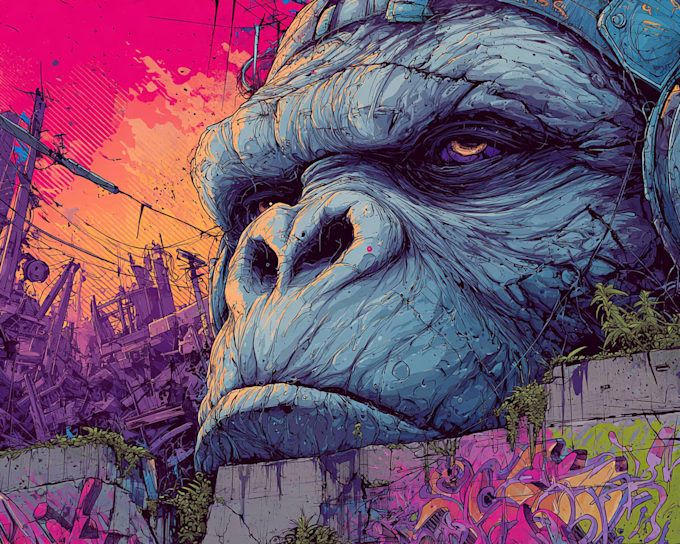 create urban graffiti character illustrations