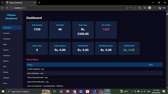 build pharma distributor system