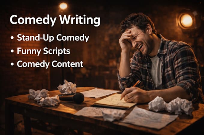 write hilarious comedy scripts, jokes, funny content poetry poem comedy script