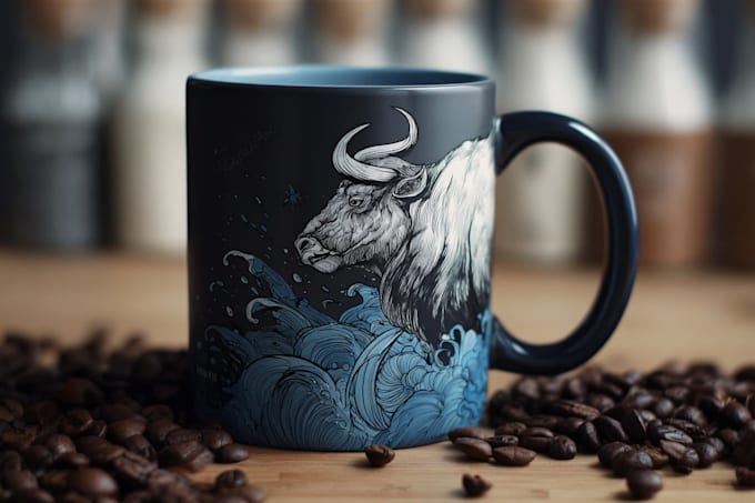 illustrate a marvelous custom coffee mug design for you