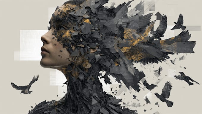 design unique digital collage art illustration