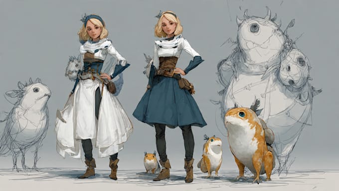 do character design and concept art for you