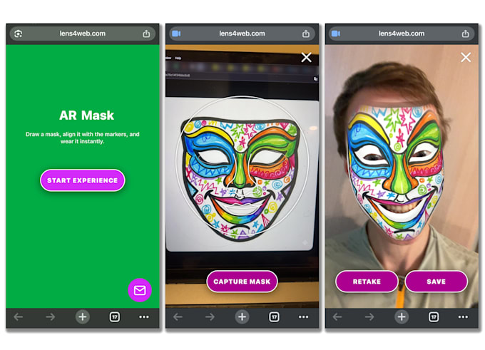 create an ar camera effect for web