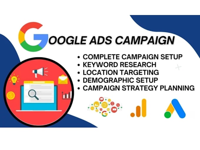 setup laptop repairs and other types of google ads