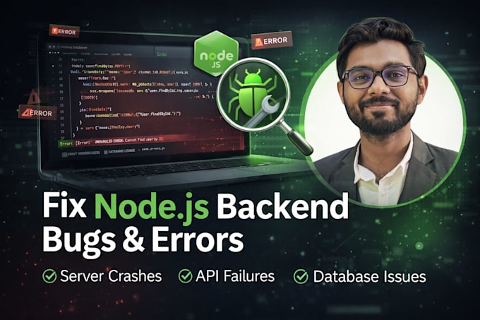 fix node js backend bugs and errors