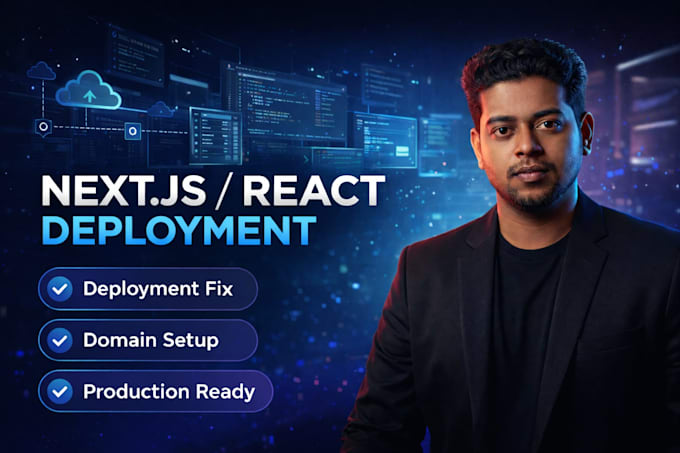 fix bugs and deploy your next js, react website on vercel professionally