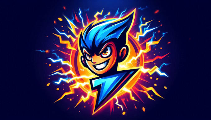 create your creative thunder mascot logo within 12 hours