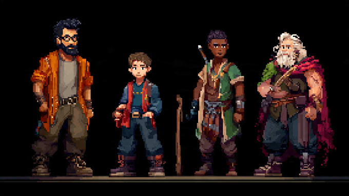 create pixel art characters