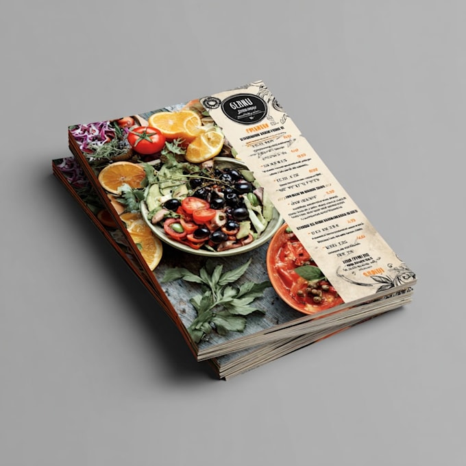 design restaurant menu and food flyer