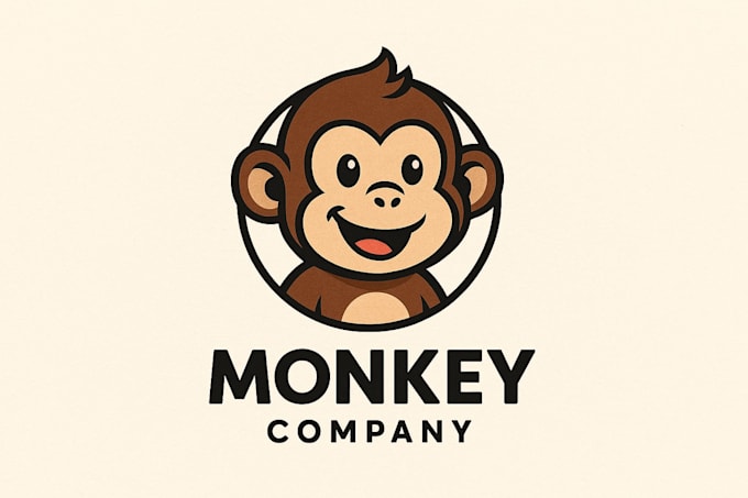 create monkey mascot logo, chibi animal for business