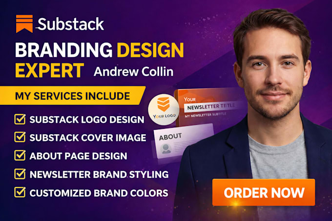 design substack logo substack branding substack cover image substack about page