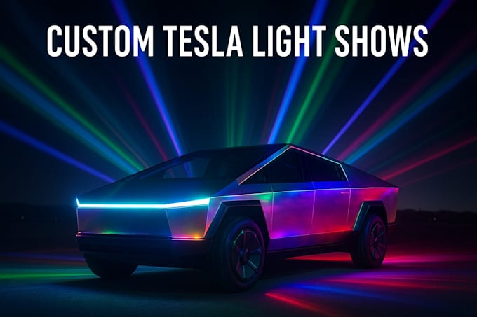 do custom tesla light show for tesla cybertruck
