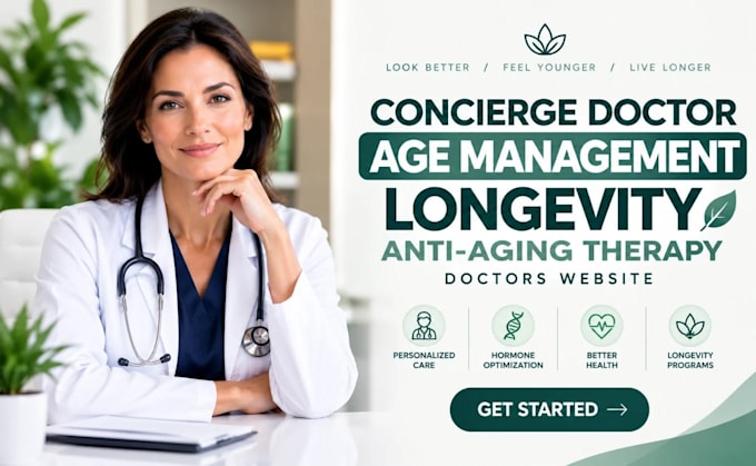 build concierge doctor age management longevity therapy website