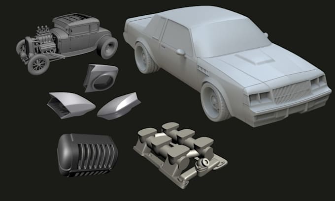 create printable 3d car models and rc car shells for resin and fdm printing
