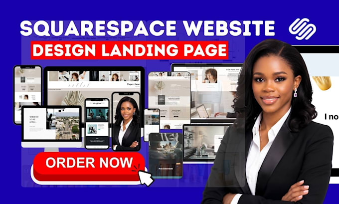 design squarespace website, website redesign,  website development, landing page
