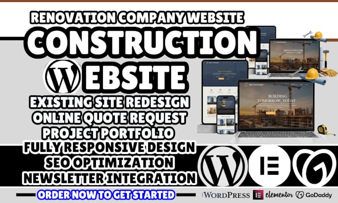 construction website contractor website design building company website