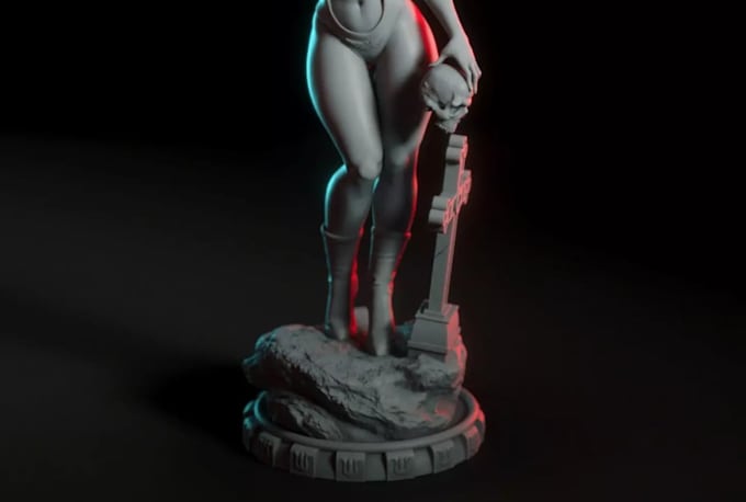 sculpt 3d character model, 3d statue, creature model for 3d printing, stl file