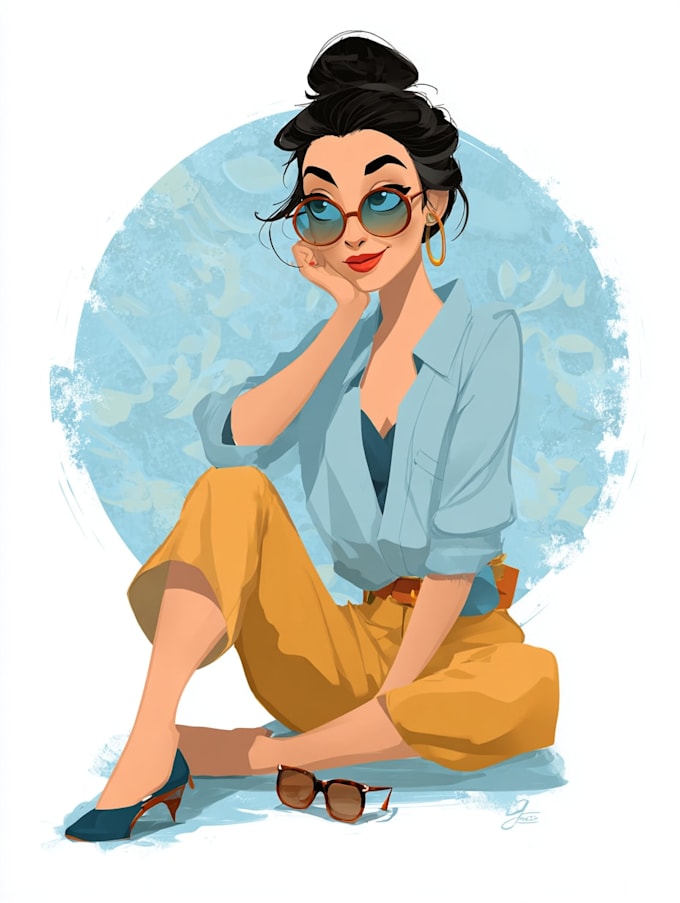 draw cartoon portrait in disney cartoon