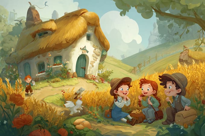 children book cover and children book illustrations
