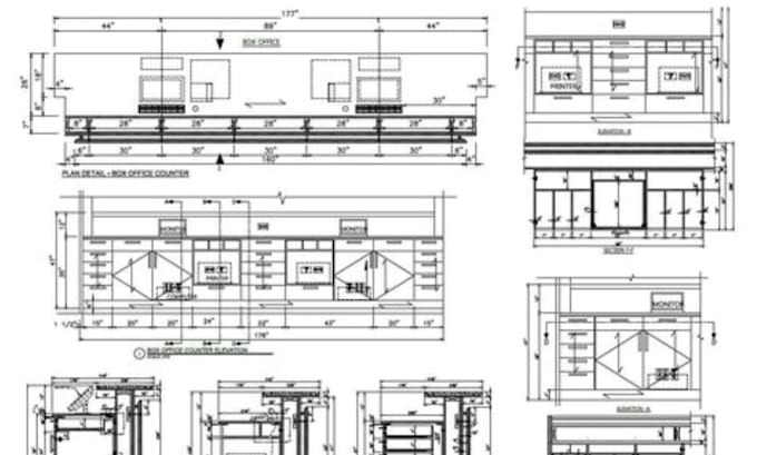 make plans for woodworking carpentry design millwork drawing shop drawing