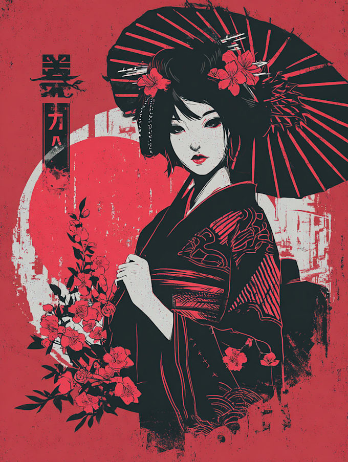 make design tshirt samurai japan art