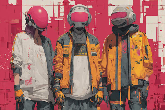 create cyberpunk stunning illustration style