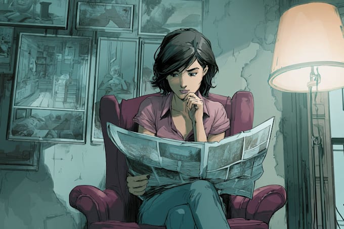 comic book illustration with comic book illustrator