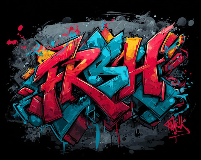 create custom spray paint graffiti logo