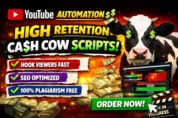 write high retention youtube automation cash cow scripts