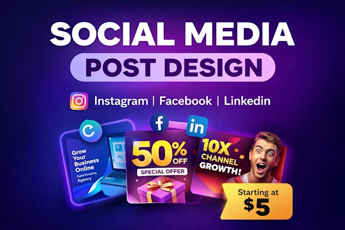 professional social media posts and instagram post design
