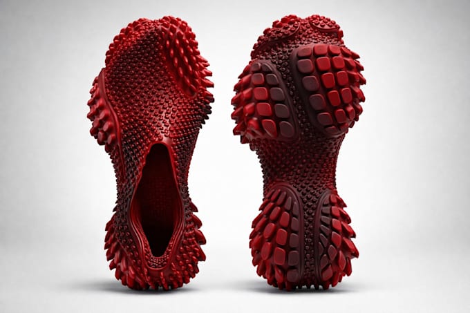create 3d shoe modeling, 3d printable sneaker stl for 3d printing