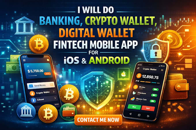 create banking crypto wallet digital wallet fintech mobile app for ios android