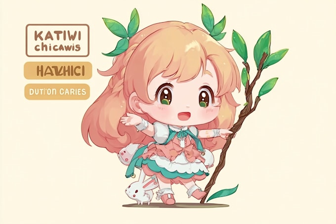 create cute kawaii chibi illustration