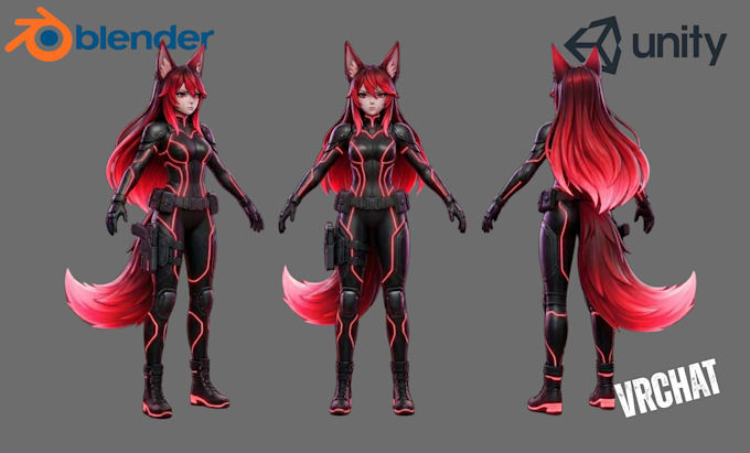 craft a professional custom vrchat character in blender