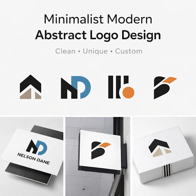 do minimalist modern abstract logo design