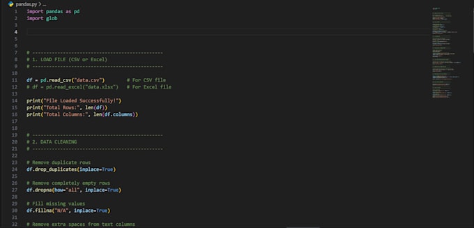 clean analyze and convert your excel and CSV files using python pandas