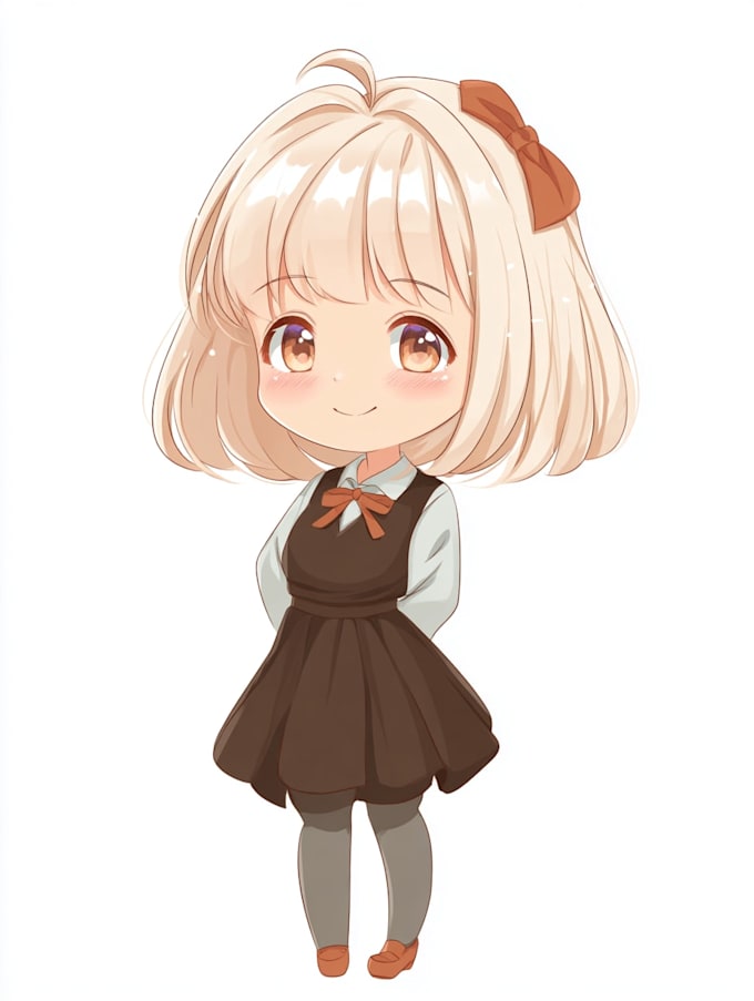 create detailed anime chibi illustration
