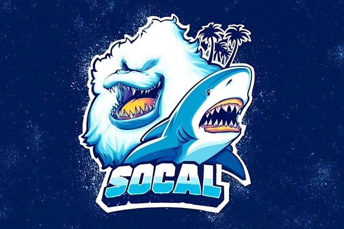 design proffesional yeti and shark logo
